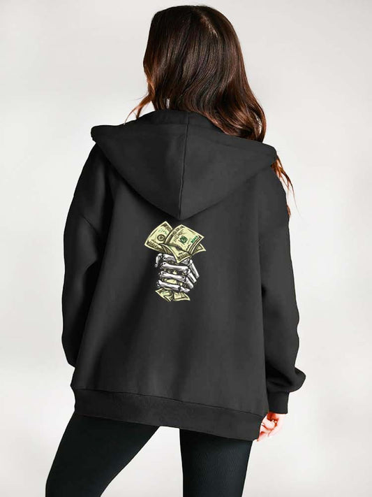 Zipper Hoodie black