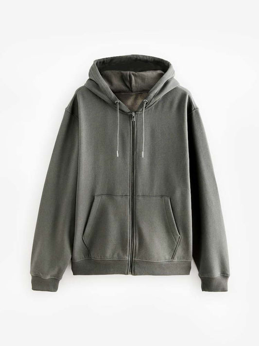 Zipper Hoodie charcoal Grey