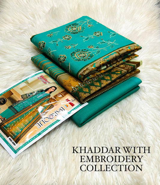Khaddar 3 PC suit for ladies 11
